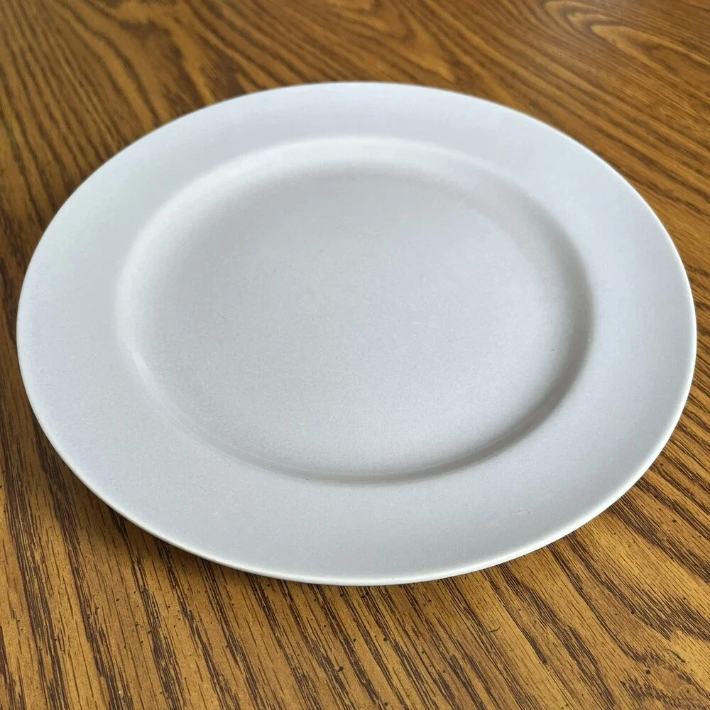 VTG Franciscan Pottery El Patio Satin Grey 10.5” Dinner Plate Pale Matte Pastel